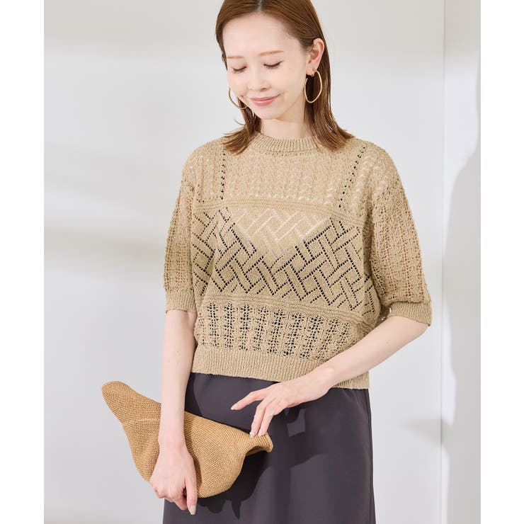 【前後2WAY】透かし編みレースカーディガン | ROPE' PICNIC | 詳細画像12 