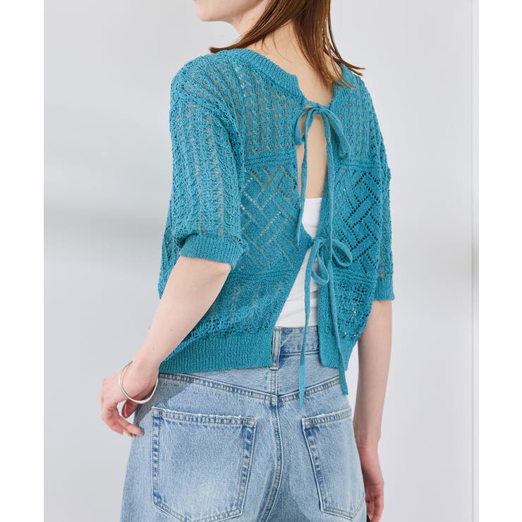 【前後2WAY】透かし編みレースカーディガン | ROPE' PICNIC | 詳細画像18 