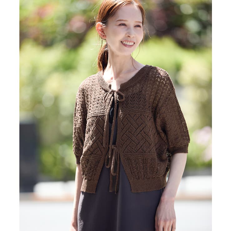 【前後2WAY】透かし編みレースカーディガン | ROPE' PICNIC | 詳細画像3 