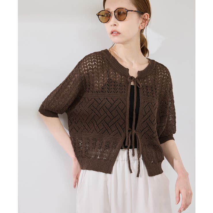 【前後2WAY】透かし編みレースカーディガン | ROPE' PICNIC | 詳細画像32 