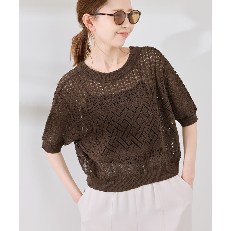 【前後2WAY】透かし編みレースカーディガン | ROPE' PICNIC | 詳細画像36 