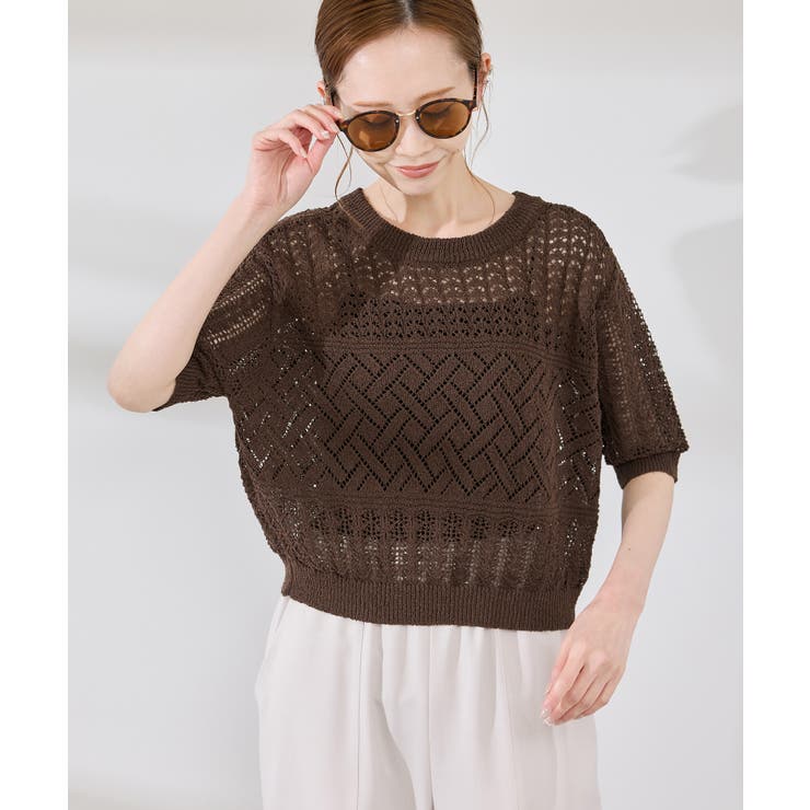 【前後2WAY】透かし編みレースカーディガン | ROPE' PICNIC | 詳細画像38 