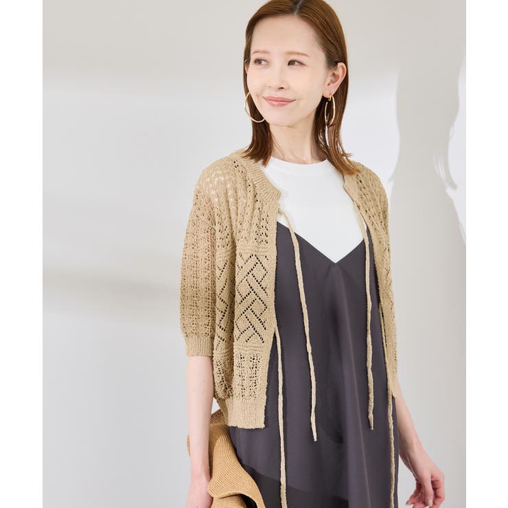 【前後2WAY】透かし編みレースカーディガン | ROPE' PICNIC | 詳細画像9 