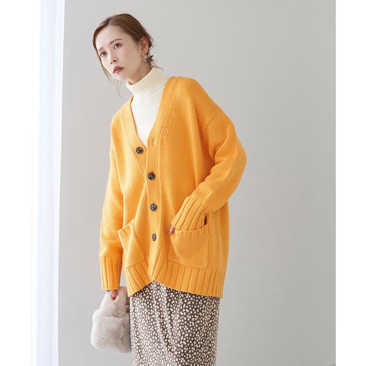 【WEB限定カラー:レッド】バンドンニットミドル丈カーディガン | ROPE' PICNIC | 詳細画像24 