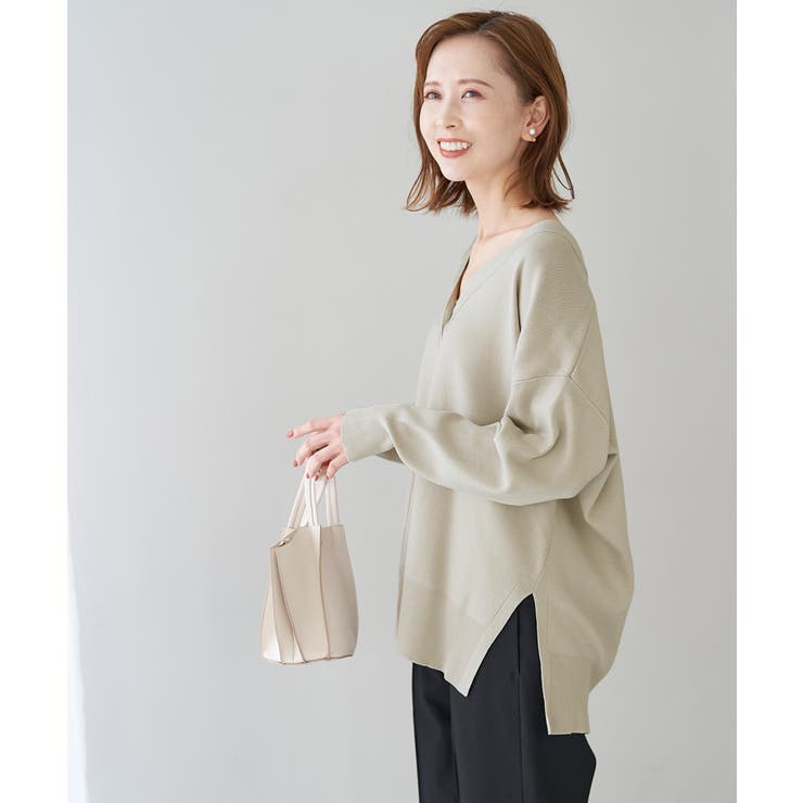 【WEB限定カラー:モカ,ブルー】アンチピリングVあきニットカーディガン | ROPE' PICNIC | 詳細画像5 