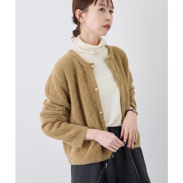 レオナール宝石柄黒地に金糸ラメ 金ボタン　ポケット有り ロングカーディガン L 美品！希少！LEONARDレオナール ロングカーディガン 金ボタン フラワー