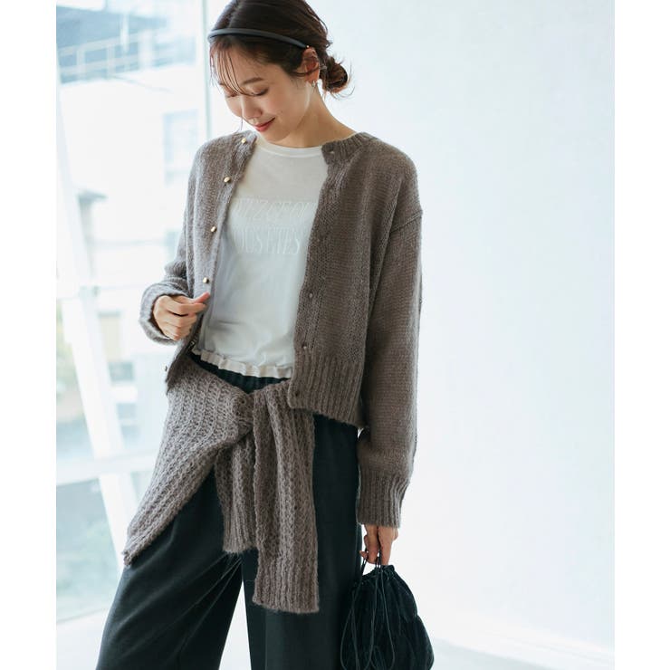 モヘヤ混メタル釦カーディガン | ROPE' PICNIC | 詳細画像6 