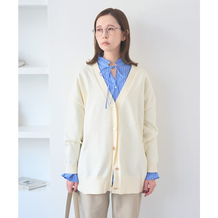 Vネックフォルムカーディガン | ROPE' PICNIC | 詳細画像14 