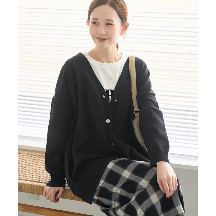 Vネックフォルムカーディガン | ROPE' PICNIC | 詳細画像9 