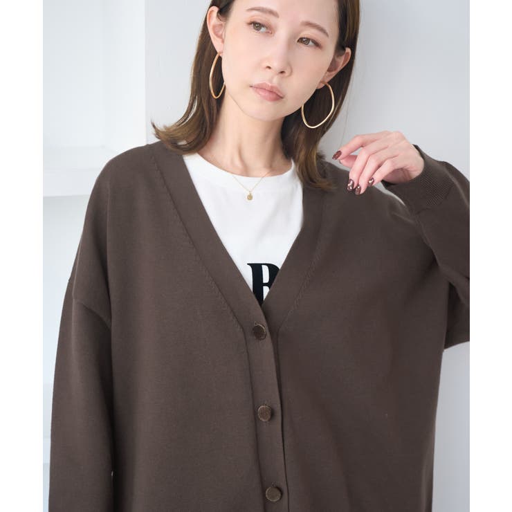 ブラウン系(22) | Vネックフォルムカーディガン | ROPE' PICNIC