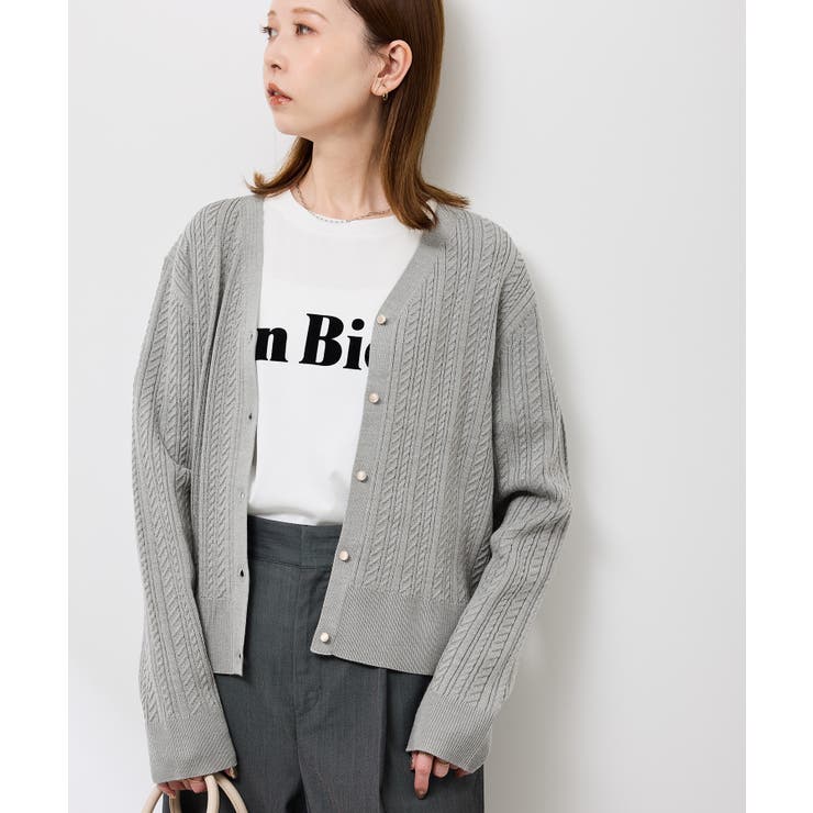 【アンチピリング・洗濯機OK】ミニケーブルカーディガン | ROPE' PICNIC | 詳細画像10 