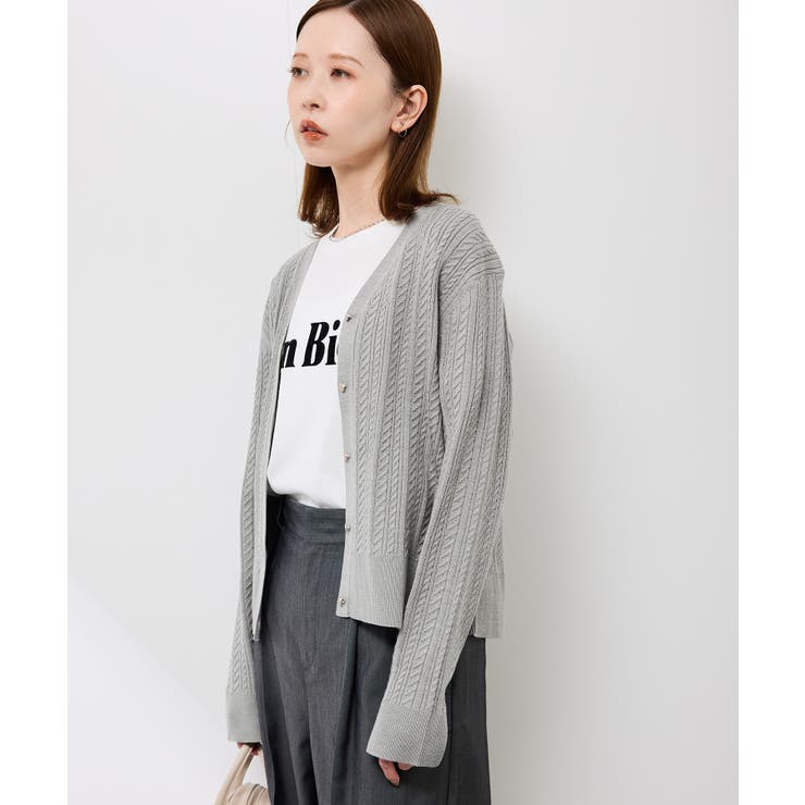 【アンチピリング・洗濯機OK】ミニケーブルカーディガン | ROPE' PICNIC | 詳細画像11 