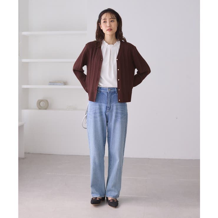 【アンチピリング・洗濯機OK】ミニケーブルカーディガン | ROPE' PICNIC | 詳細画像2 