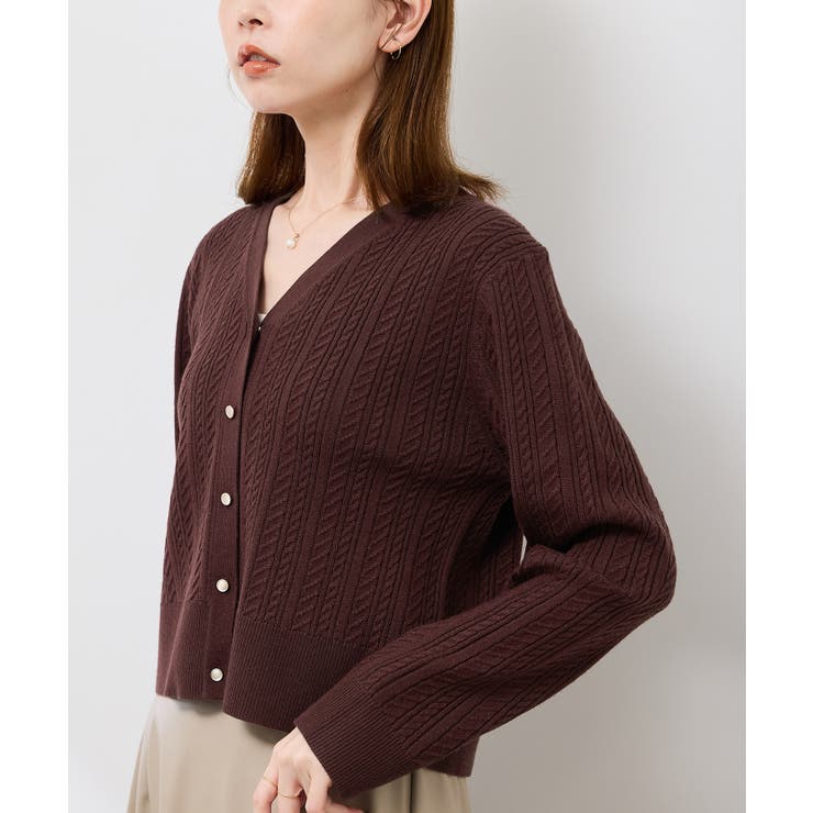 【アンチピリング・洗濯機OK】ミニケーブルカーディガン | ROPE' PICNIC | 詳細画像20 