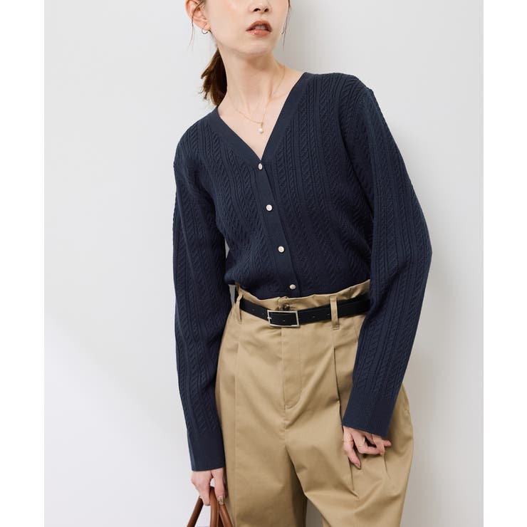 【アンチピリング・洗濯機OK】ミニケーブルカーディガン | ROPE' PICNIC | 詳細画像29 