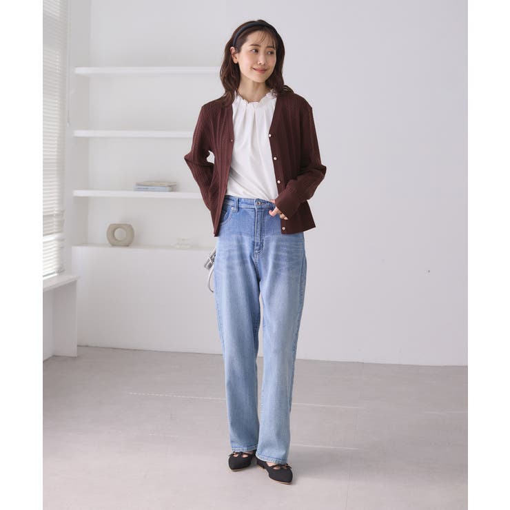 【アンチピリング・洗濯機OK】ミニケーブルカーディガン | ROPE' PICNIC | 詳細画像3 