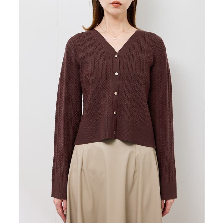 【アンチピリング・洗濯機OK】ミニケーブルカーディガン | ROPE' PICNIC | 詳細画像30 