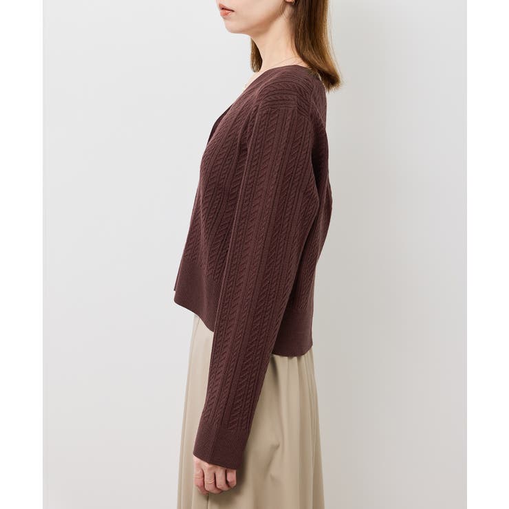 【アンチピリング・洗濯機OK】ミニケーブルカーディガン | ROPE' PICNIC | 詳細画像31 