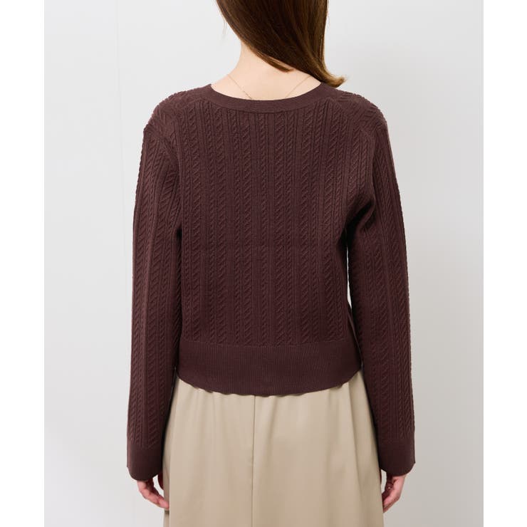 【アンチピリング・洗濯機OK】ミニケーブルカーディガン | ROPE' PICNIC | 詳細画像32 