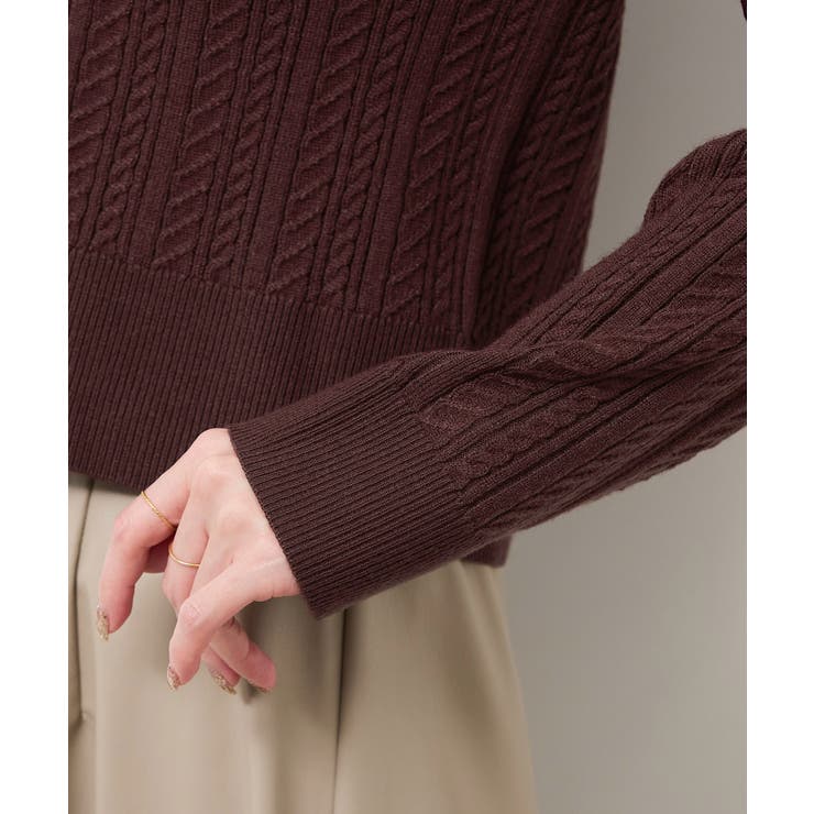 【アンチピリング・洗濯機OK】ミニケーブルカーディガン | ROPE' PICNIC | 詳細画像35 