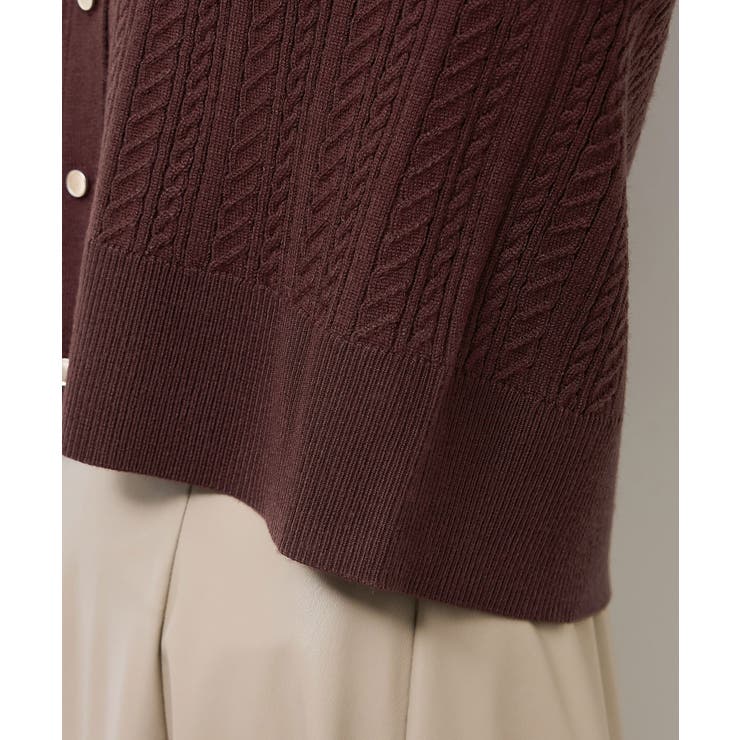 【アンチピリング・洗濯機OK】ミニケーブルカーディガン | ROPE' PICNIC | 詳細画像36 