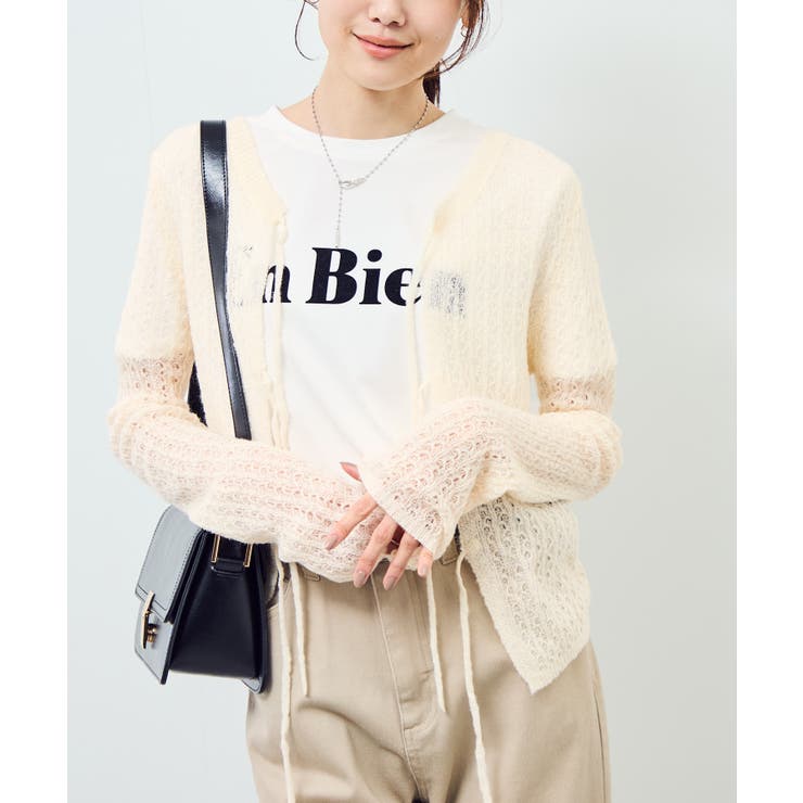 レース編みメッシュニットカーディガン | ROPE' PICNIC | 詳細画像12 