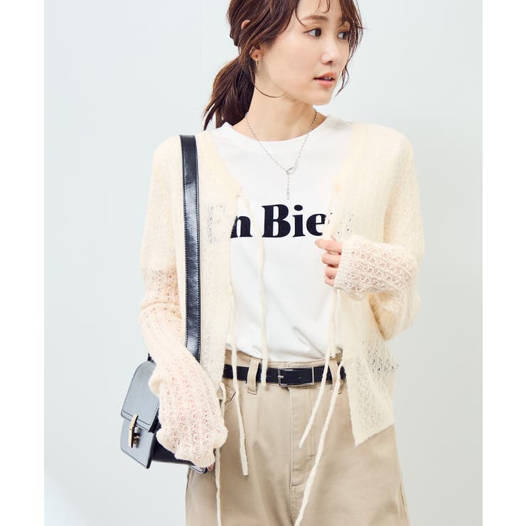 レース編みメッシュニットカーディガン | ROPE' PICNIC | 詳細画像14 