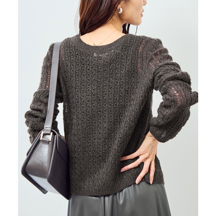 レース編みメッシュニットカーディガン | ROPE' PICNIC | 詳細画像21 