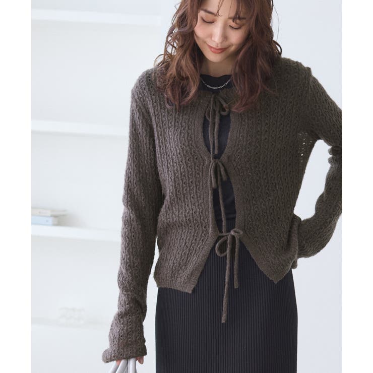 レース編みメッシュニットカーディガン | ROPE' PICNIC | 詳細画像5 