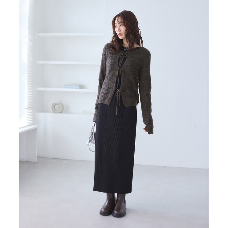 レース編みメッシュニットカーディガン | ROPE' PICNIC | 詳細画像6 