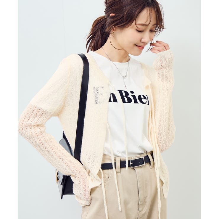 キナリ(16) | レース編みメッシュニットカーディガン | ROPE' PICNIC