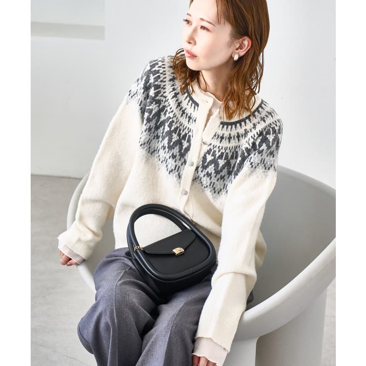 ノルディック柄カーディガン | ROPE' PICNIC | 詳細画像12 