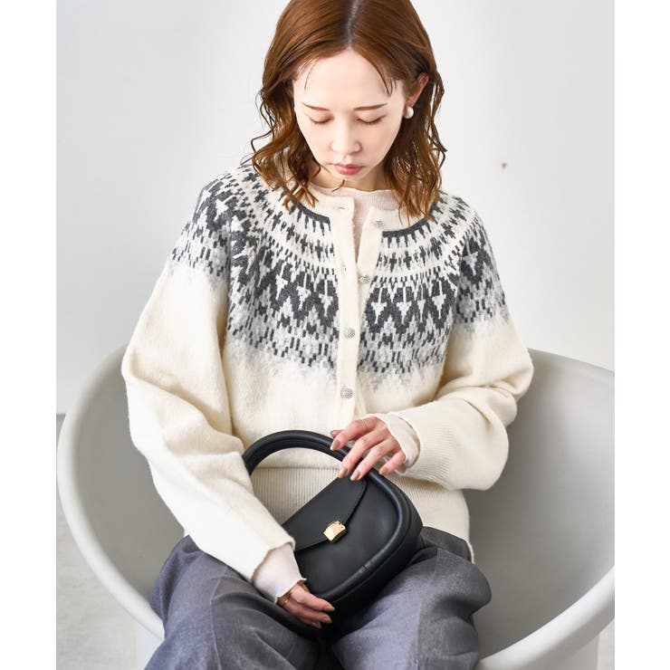 ノルディック柄カーディガン | ROPE' PICNIC | 詳細画像13 