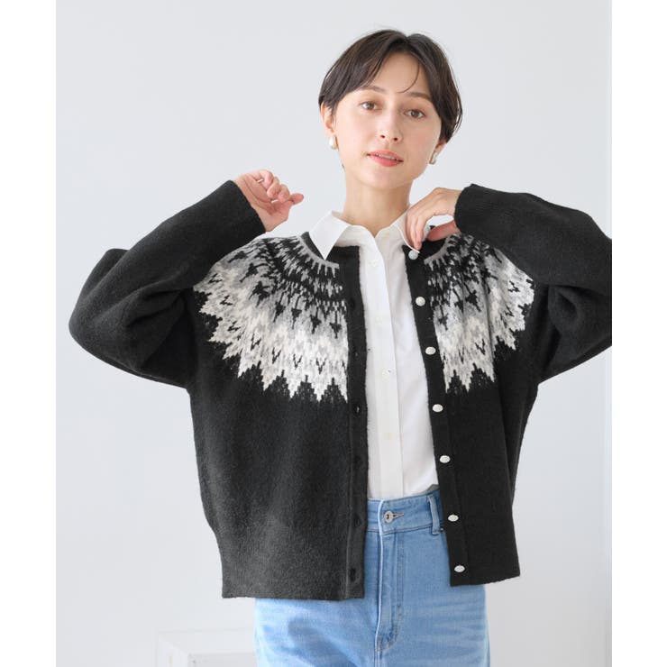 ノルディック柄カーディガン | ROPE' PICNIC | 詳細画像16 