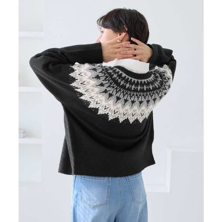 ノルディック柄カーディガン | ROPE' PICNIC | 詳細画像18 