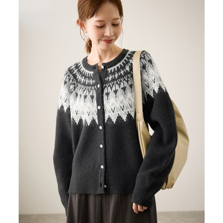 ノルディック柄カーディガン | ROPE' PICNIC | 詳細画像5 