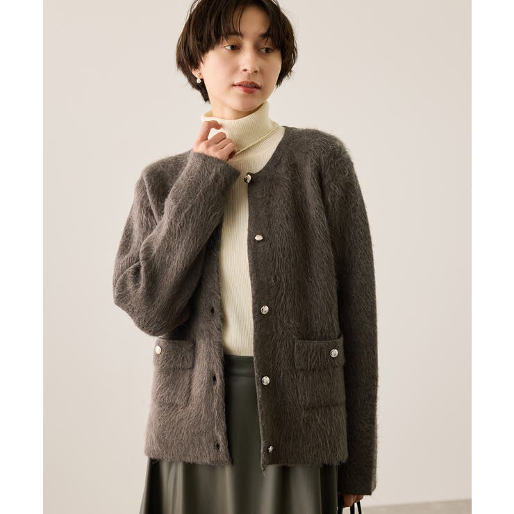 ダブルフェイス襟取り外し起毛カーディガン | ROPE' PICNIC | 詳細画像11 