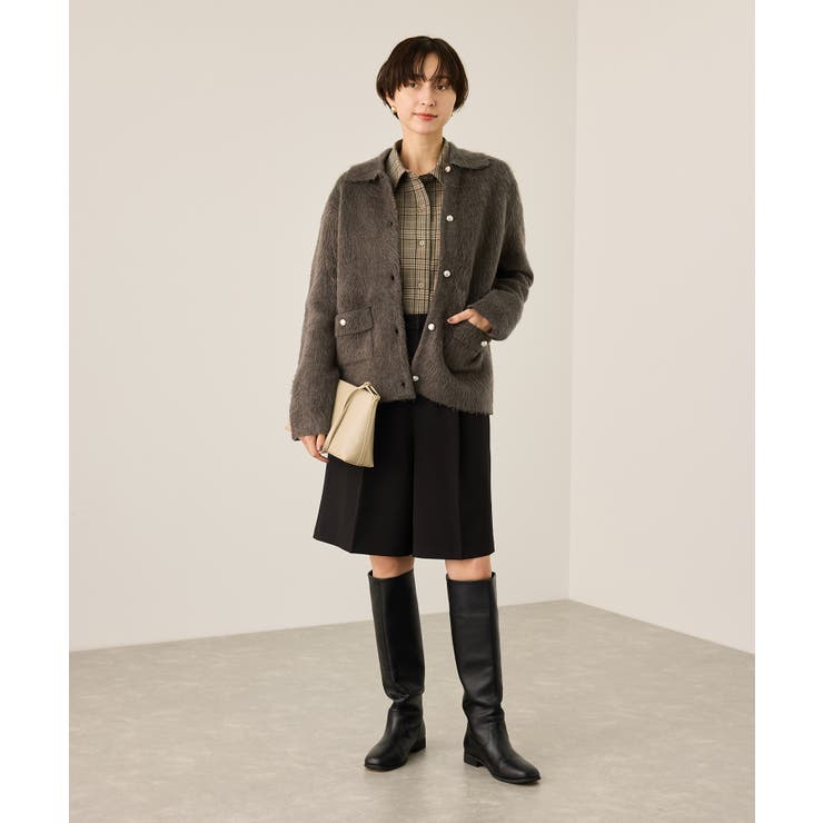 ダブルフェイス襟取り外し起毛カーディガン | ROPE' PICNIC | 詳細画像14 