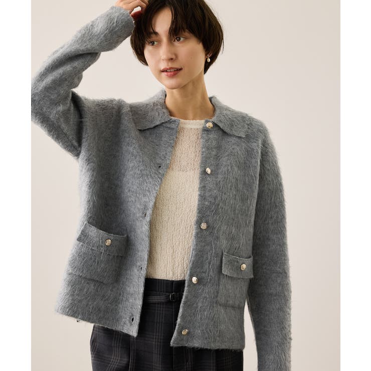 ダブルフェイス襟取り外し起毛カーディガン | ROPE' PICNIC | 詳細画像7 