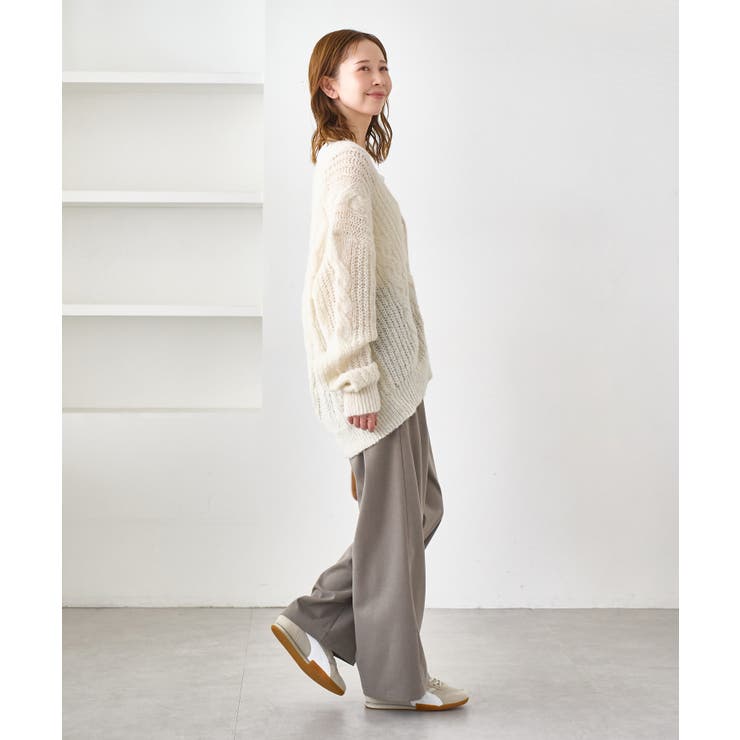 ゆるケーブル編みVネックニットカーディガン | ROPE' PICNIC | 詳細画像11 
