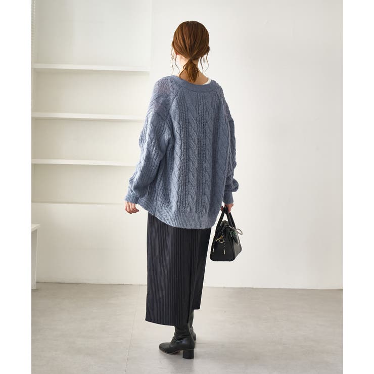ゆるケーブル編みVネックニットカーディガン | ROPE' PICNIC | 詳細画像22 