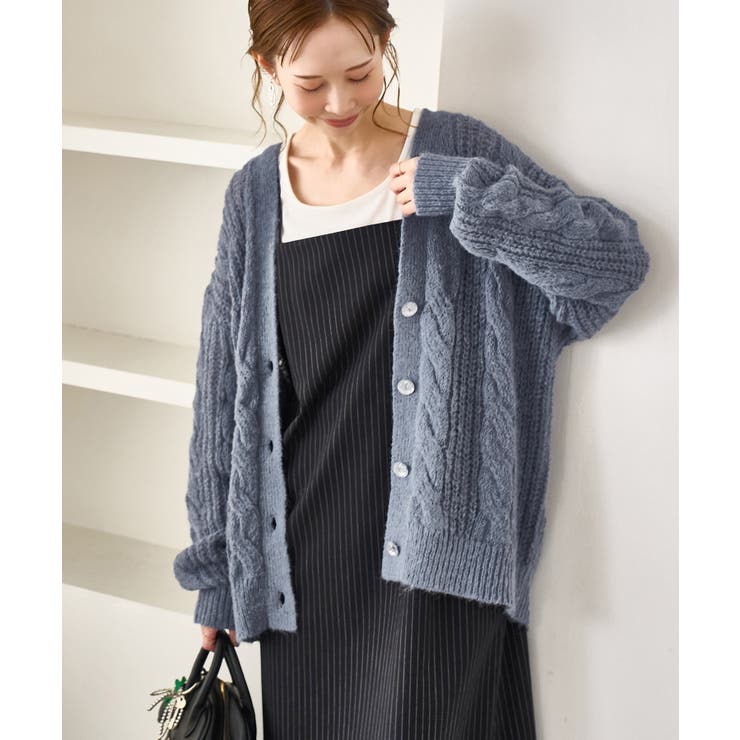 ゆるケーブル編みVネックニットカーディガン | ROPE' PICNIC | 詳細画像23 