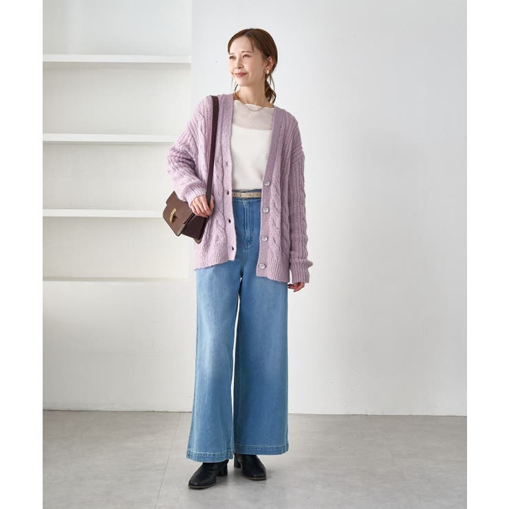 ゆるケーブル編みVネックニットカーディガン | ROPE' PICNIC | 詳細画像27 