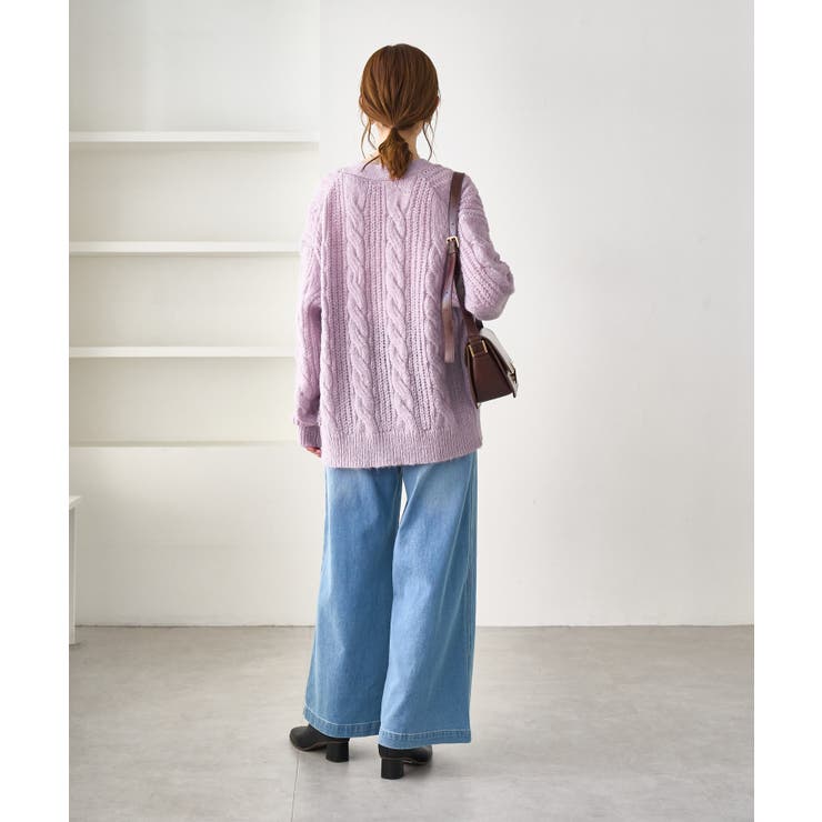 ゆるケーブル編みVネックニットカーディガン | ROPE' PICNIC | 詳細画像28 
