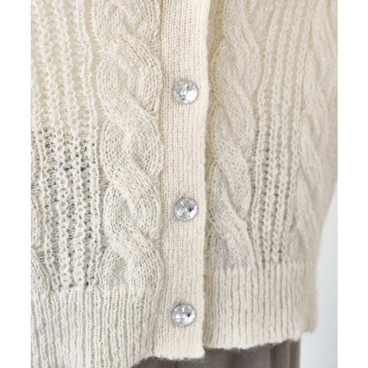 ゆるケーブル編みVネックニットカーディガン | ROPE' PICNIC | 詳細画像36 