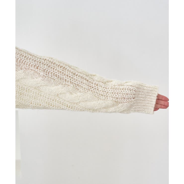 ゆるケーブル編みVネックニットカーディガン | ROPE' PICNIC | 詳細画像37 