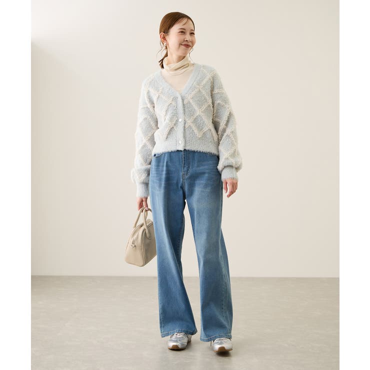 ダイヤチェック柄ループフェザーカーディガン | ROPE' PICNIC | 詳細画像13 