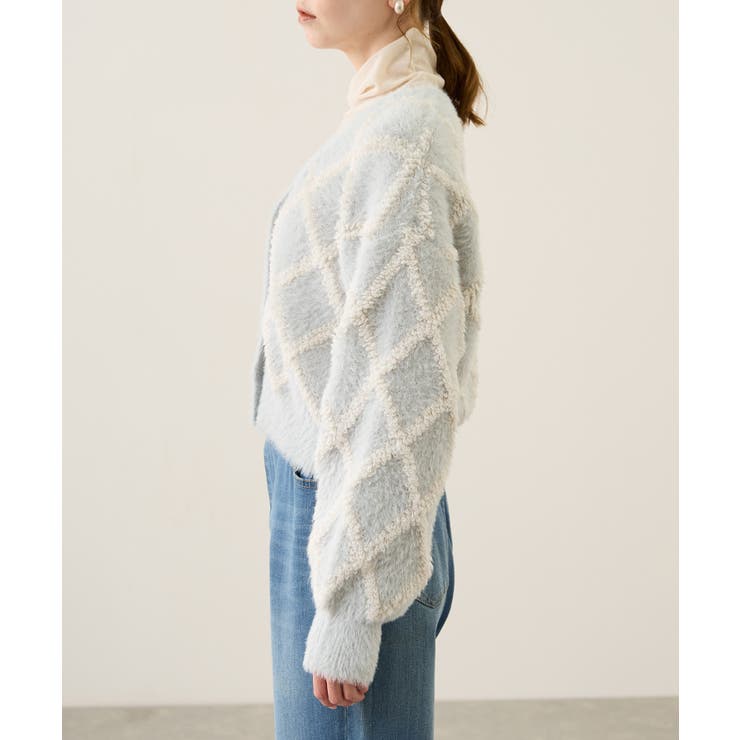 ダイヤチェック柄ループフェザーカーディガン | ROPE' PICNIC | 詳細画像19 