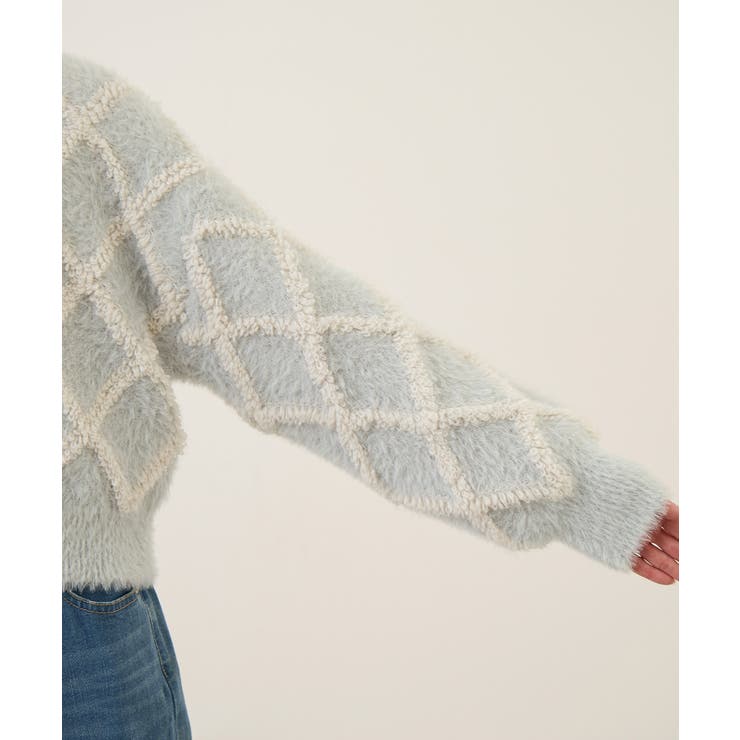 ダイヤチェック柄ループフェザーカーディガン | ROPE' PICNIC | 詳細画像22 