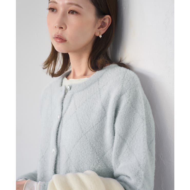 ラメフェザーカーディガン | ROPE' PICNIC | 詳細画像1 